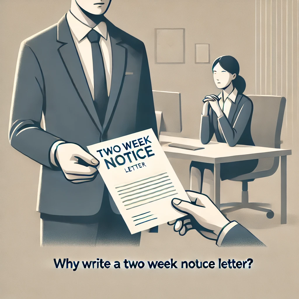 Why write a two week notice letter?